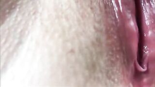 PLEASE cum inside me! I want to feel your hot sperm between my legs. Creampie. Sperm flowing out of the pussy. Close-up