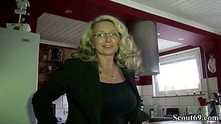 GERMAN BIG NATURAL TITS beautiful erotic MILF seduce to FUCK by Neigbor