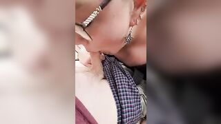 Public nature flash deepthroat sloppy facial cougar BBW curvy sexy milf