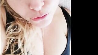 Blond hair, Blue eyes, bid natural tits MATURE BBW beautiful erotic MILF Pussy tease