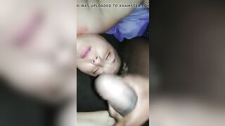 KINKY BBW wild MILF Gets Her Face Covered In Cum While Talking Dirty