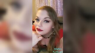 Blonde thick BBW wild milf Christmas holiday lingerie tease